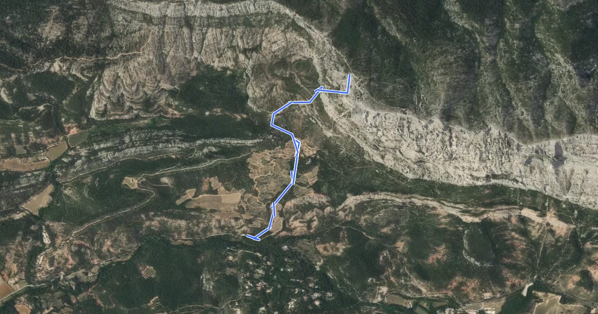 Маршрут Sentier du pas du moine на спутниковом снимке