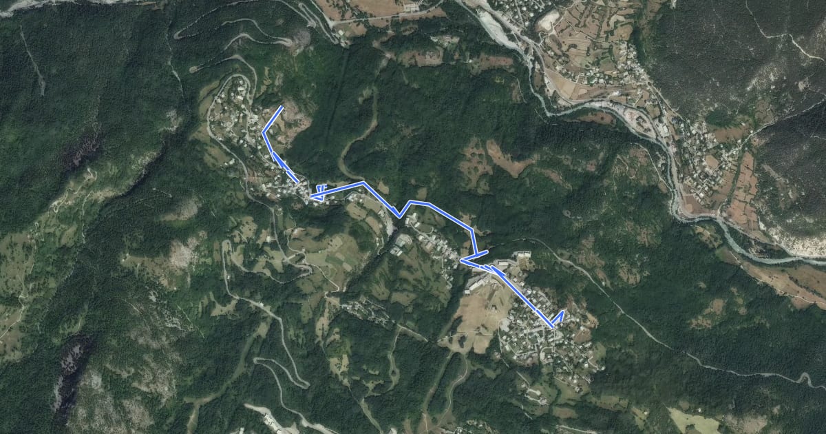 Маршрут Sentier du Patrimoine на спутниковом снимке