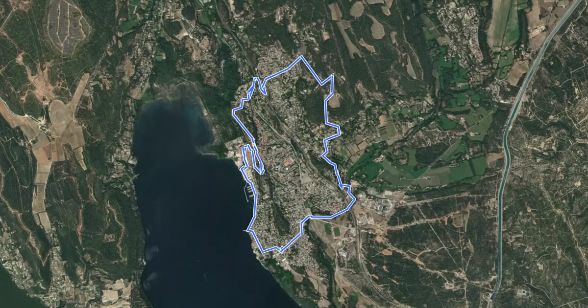 Маршрут Sentier du Patrimoine на спутниковом снимке