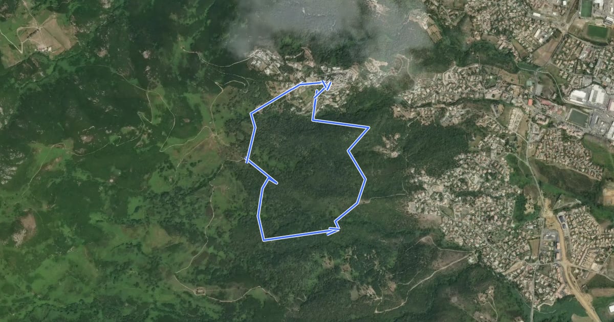 Маршрут Sentier du Patrimoine de Furiani на спутниковом снимке