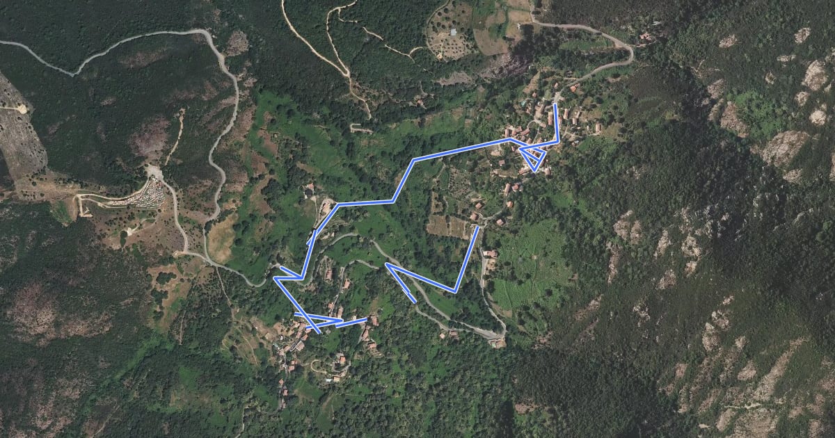 Маршрут Sentier du patrimoine de Peri на спутниковом снимке