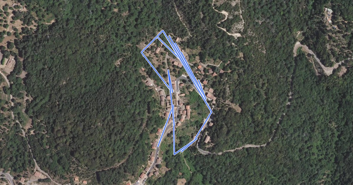 Маршрут Sentier du Patrimoine de Serra-di-Scopamène на спутниковом снимке