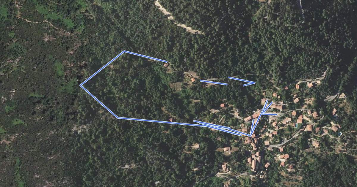 Маршрут Sentier du patrimoine de Vero на спутниковом снимке
