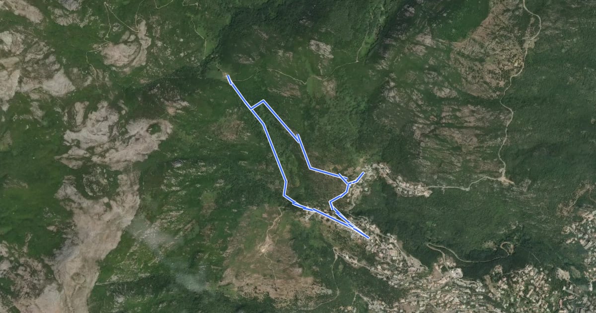 Маршрут Sentier du Patrimoine de Ville-de-Pietrabugno на спутниковом снимке