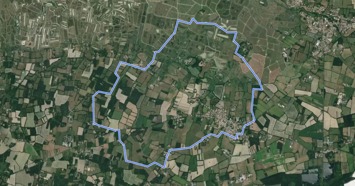 Маршрут Sentier du Petit Moulin на спутниковом снимке