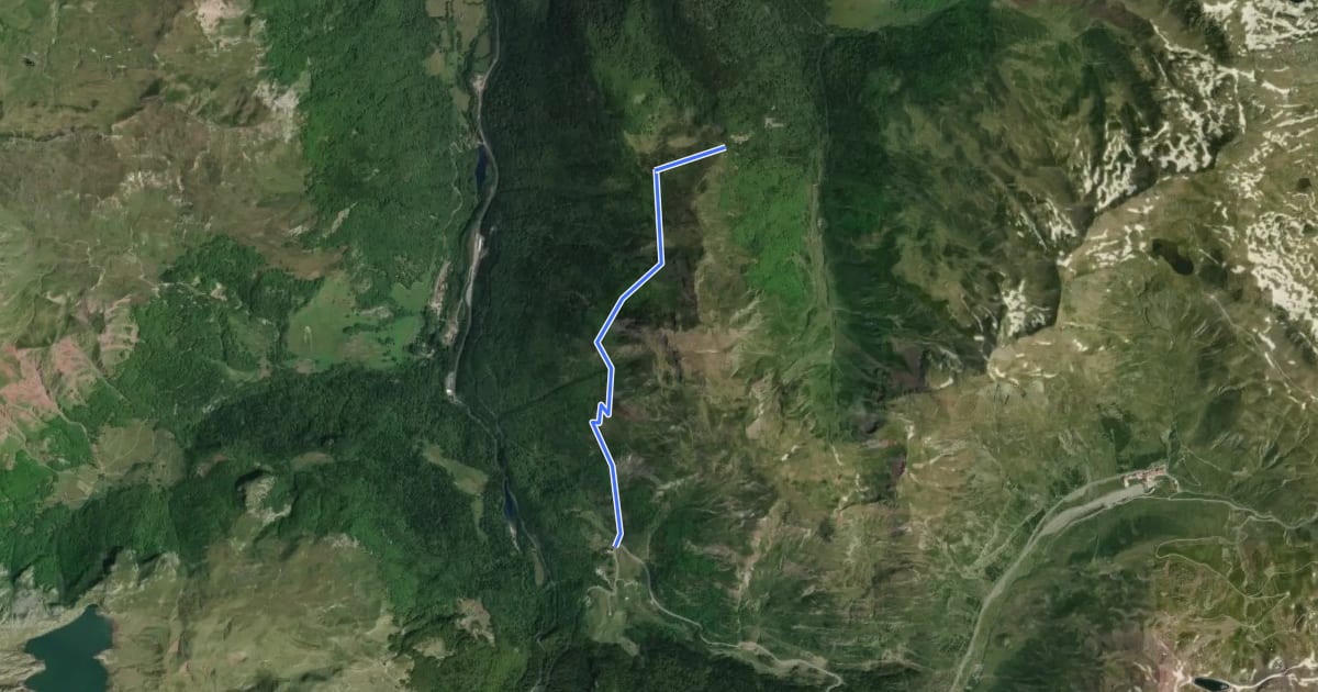Маршрут Sentier du Plateau de la Gentiane PNP на спутниковом снимке