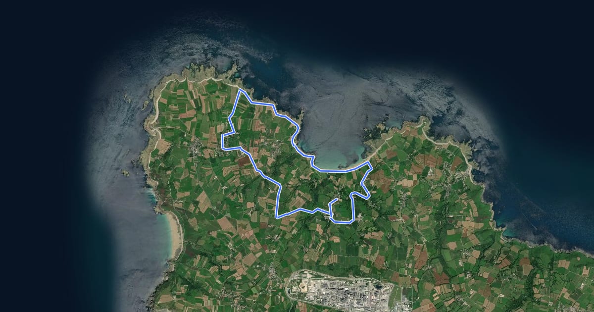Маршрут Sentier du Poète на спутниковом снимке