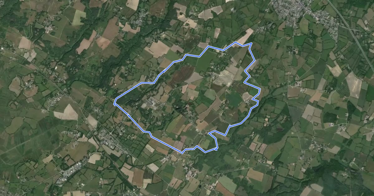 Маршрут Sentier du Sillon de Bretagne на спутниковом снимке
