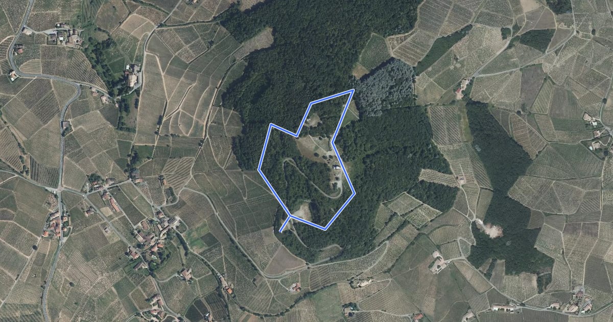 Маршрут Sentier du Sommet на спутниковом снимке