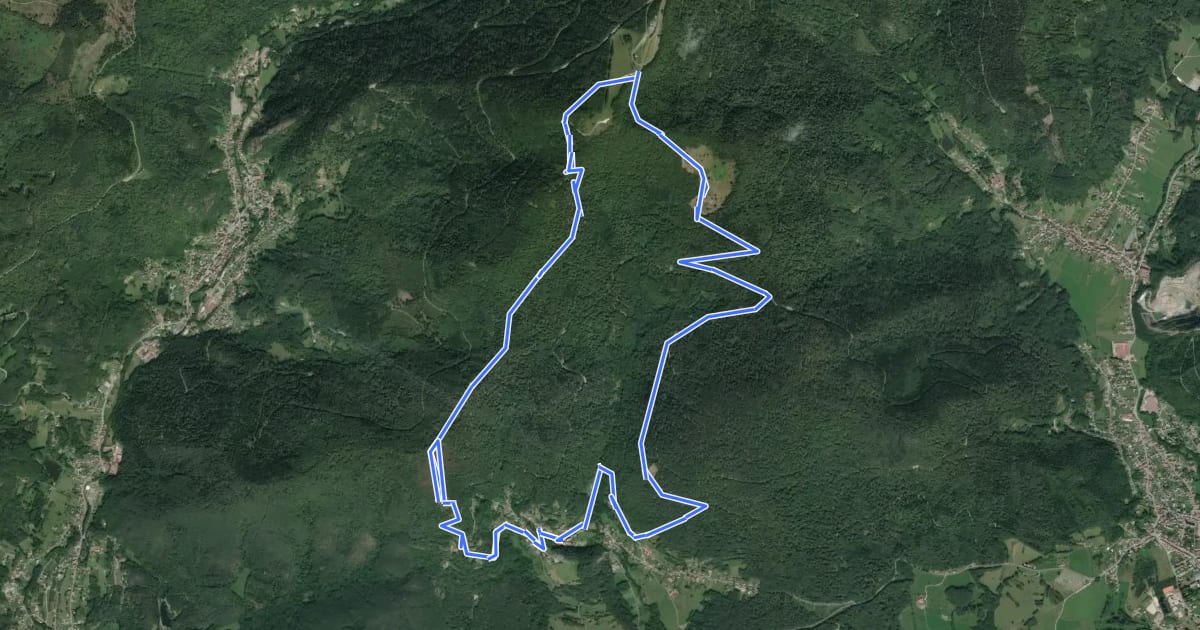 Маршрут Sentier du Souvenir на спутниковом снимке