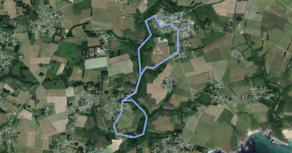 Маршрут Sentier du Stang Per на спутниковом снимке