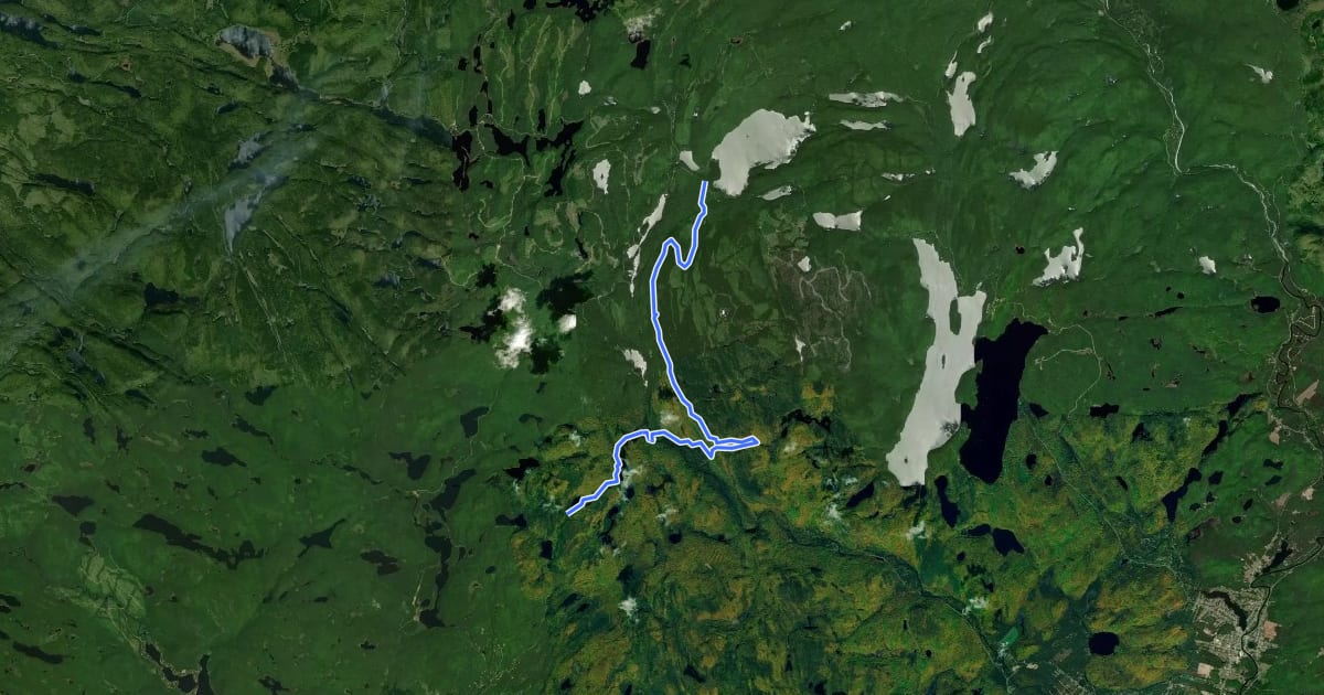 Маршрут Sentier du Tonnerre на спутниковом снимке