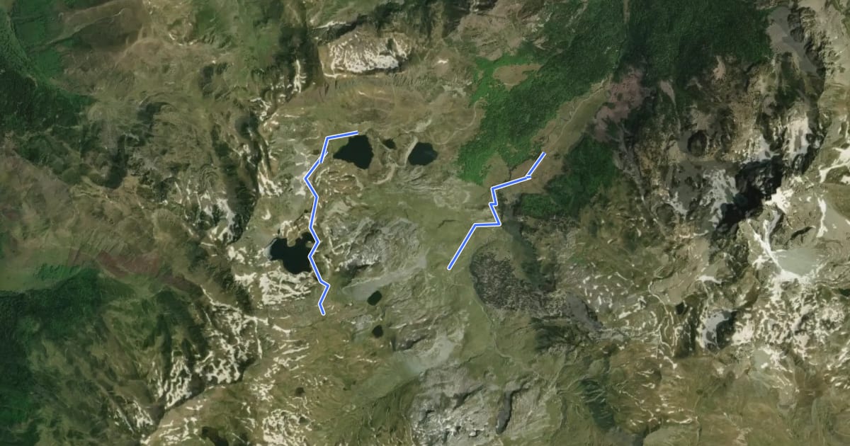 Маршрут Sentier du Tour des Lacs d'Ayous PNP на спутниковом снимке