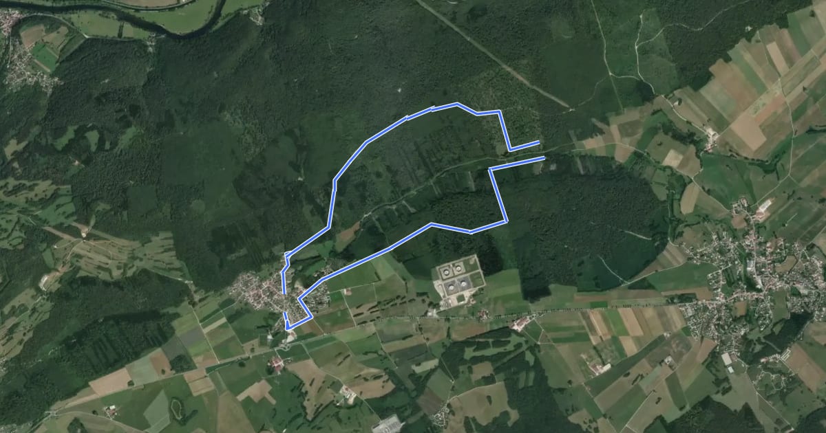 Маршрут Sentier du Tour des Landes на спутниковом снимке