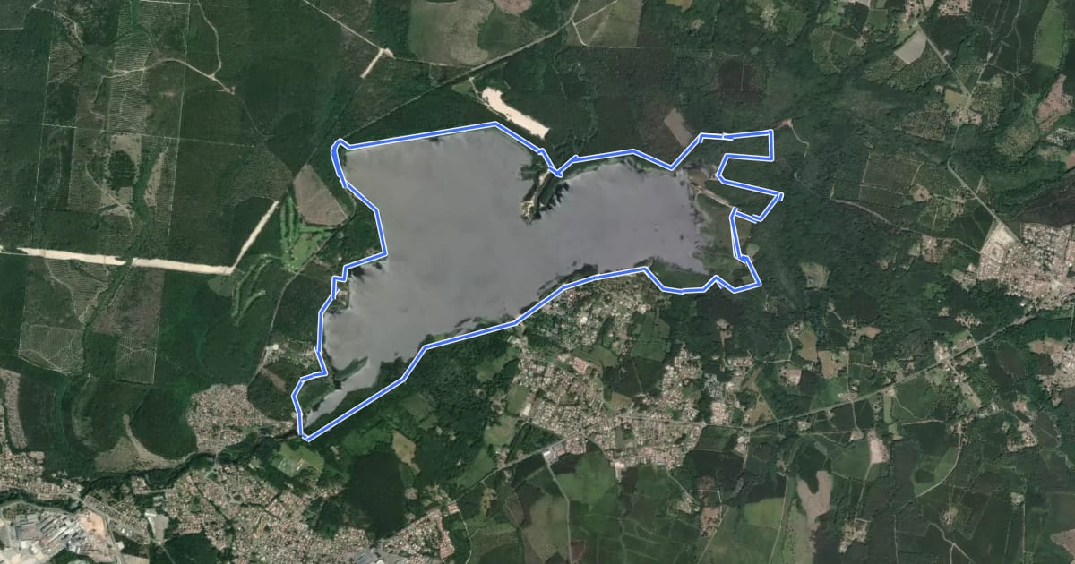 Маршрут Sentier du Tour du Lac на спутниковом снимке