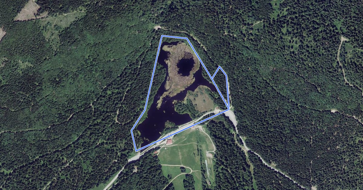 Маршрут Sentier du tour du lac на спутниковом снимке