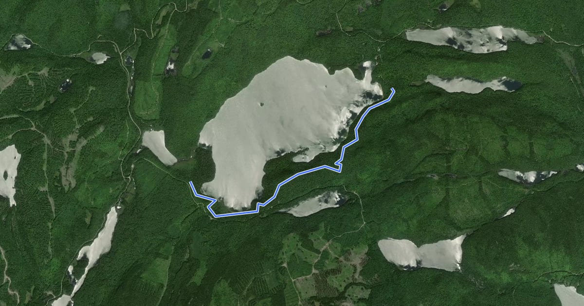 Маршрут Sentier du Tour du Lac на спутниковом снимке