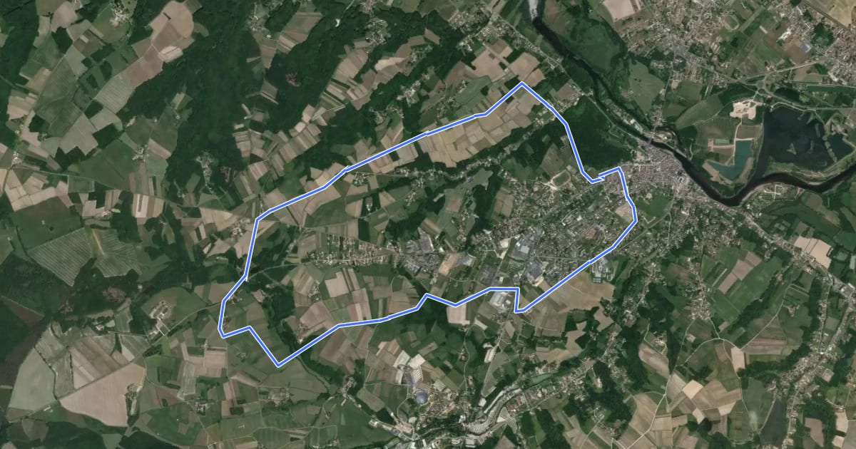Маршрут Sentier du Trainefeuilles на спутниковом снимке