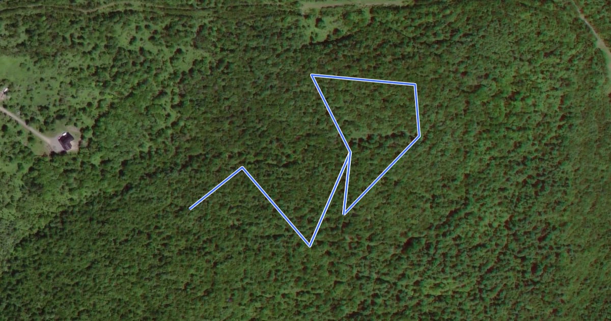 Маршрут Sentier du Verger на спутниковом снимке
