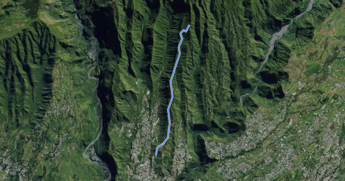 Маршрут Sentier du Zèbre на спутниковом снимке