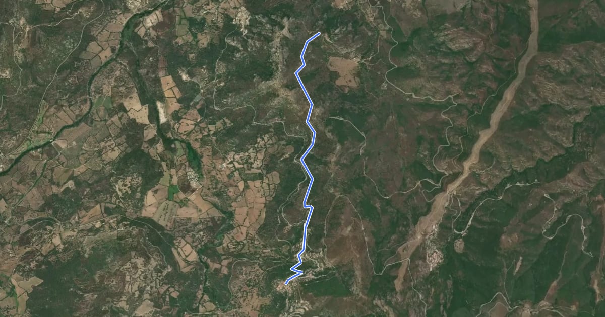 Маршрут Sentier E Spelonche на спутниковом снимке