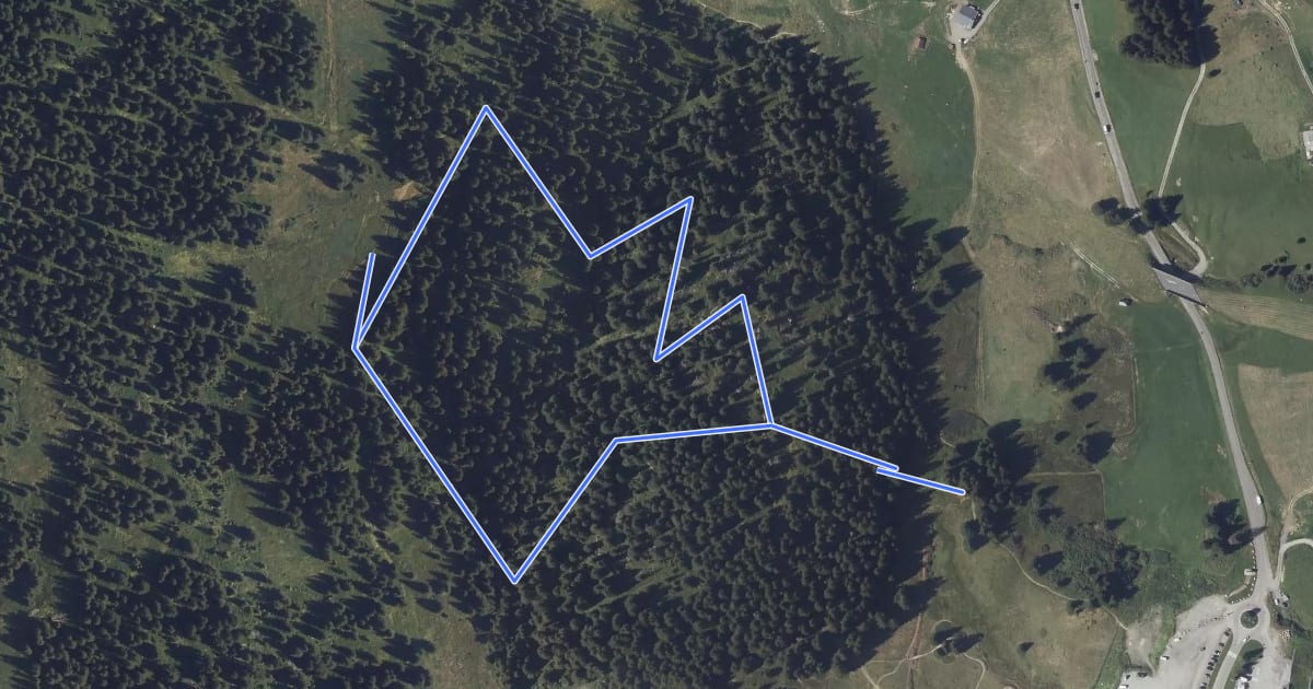 Маршрут Sentier flore et milieux naturels на спутниковом снимке