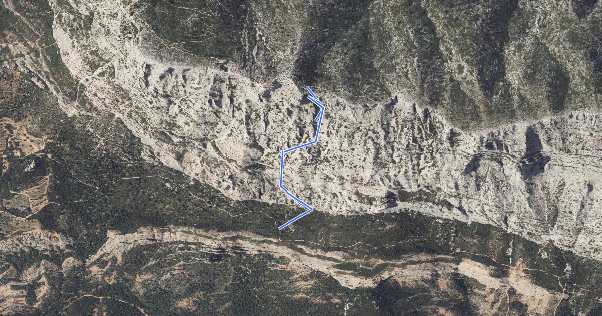 Маршрут Sentier Forcioli на спутниковом снимке