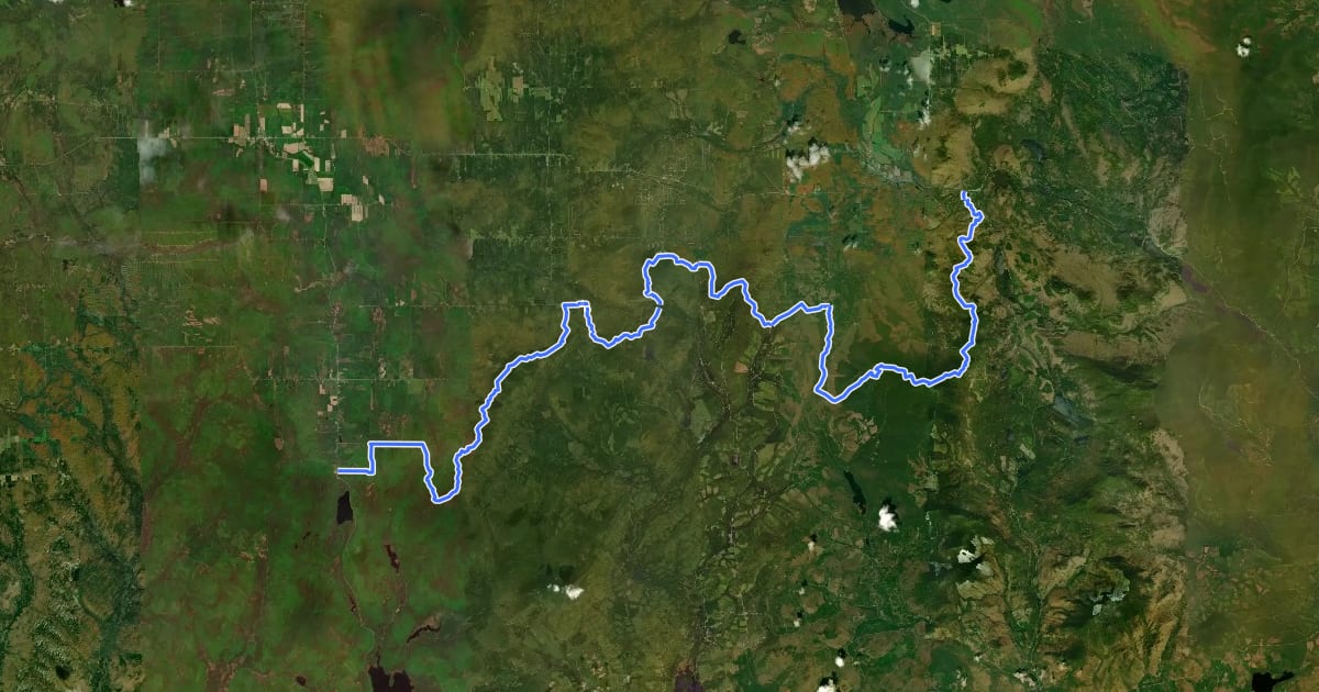 Маршрут Sentier Frontalier 1 на спутниковом снимке