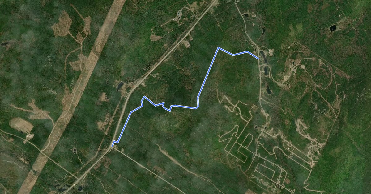 Маршрут Sentier Gabrielle-Roy Est на спутниковом снимке