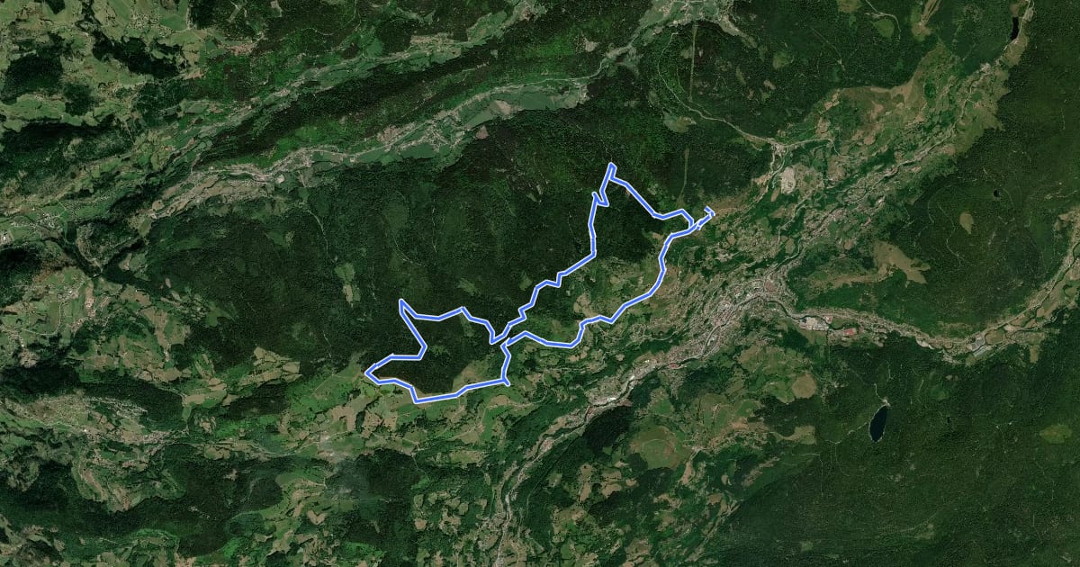 Маршрут Sentier historique du maquis de la Piquante Pierre на спутниковом снимке