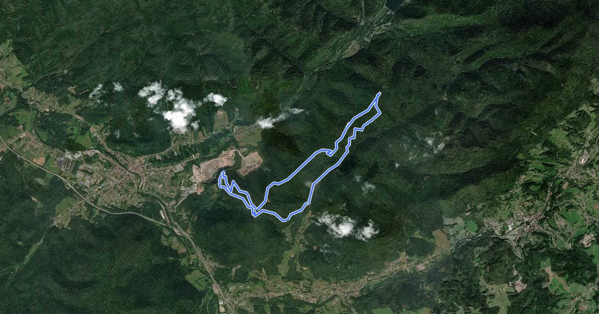 Маршрут Sentier Jean-Marie Michel на спутниковом снимке