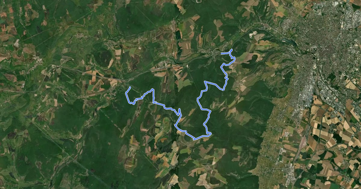 Маршрут Sentier Jean Sage на спутниковом снимке