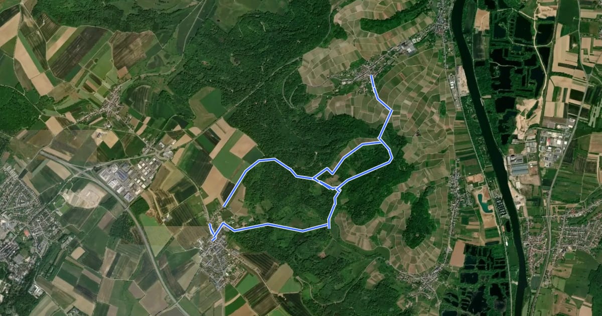 Маршрут Sentier Kuebendallchen на спутниковом снимке