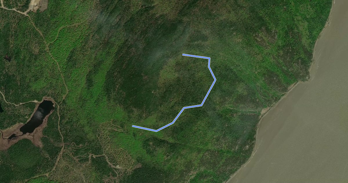 Маршрут Sentier la Chute на спутниковом снимке