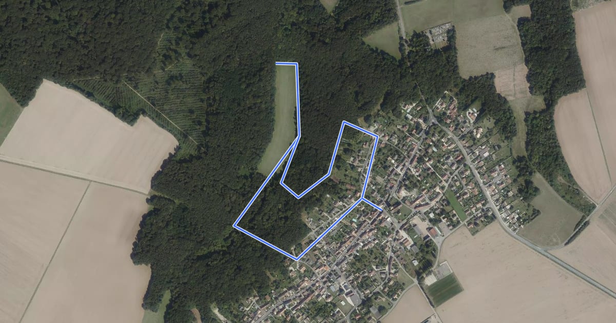 Маршрут Sentier à la découverte des arbres на спутниковом снимке