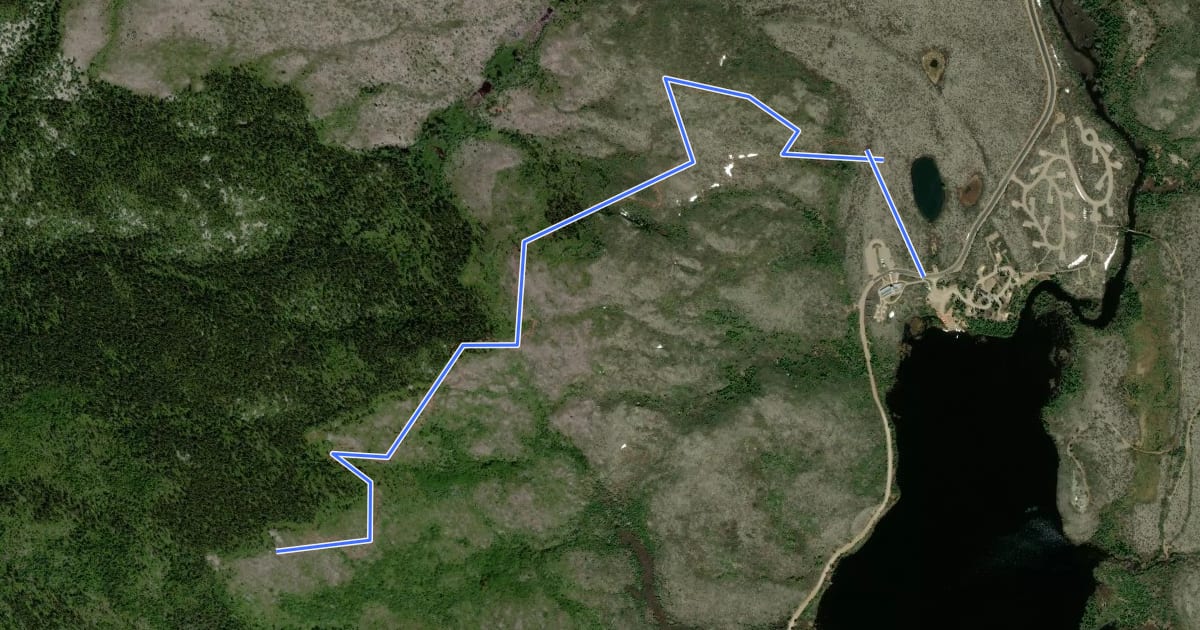 Маршрут Sentier le Brûlé на спутниковом снимке