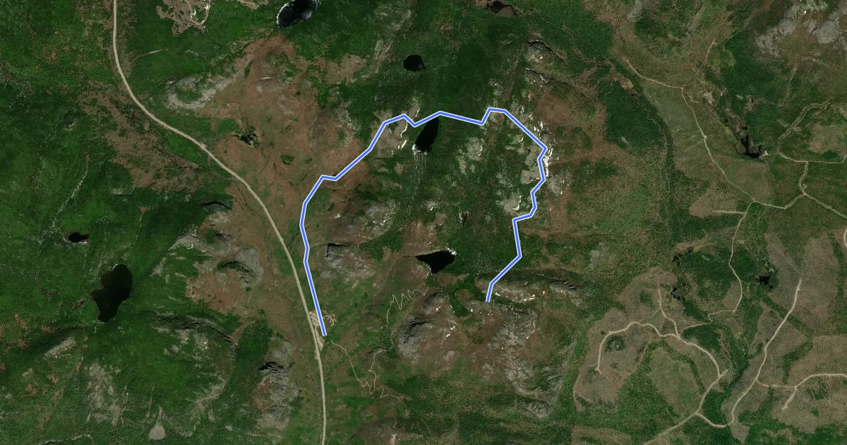 Маршрут Sentier le Pioui на спутниковом снимке