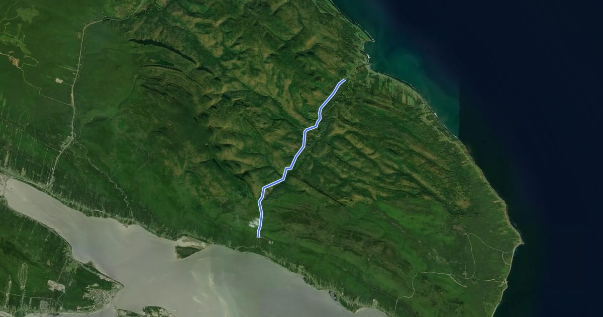 Маршрут Sentier le Portage на спутниковом снимке