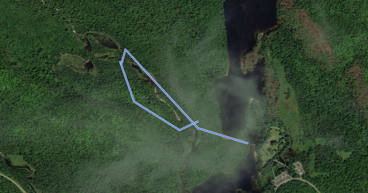 Маршрут Sentier Les Cascades на спутниковом снимке
