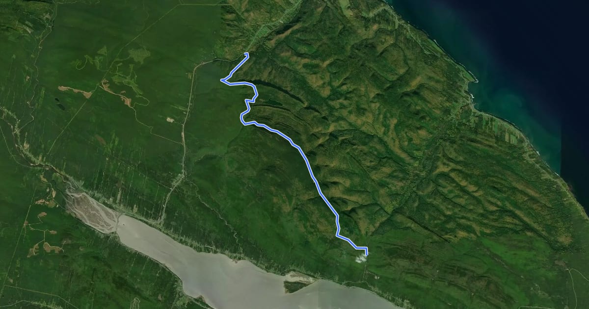 Маршрут Sentier les Lacs на спутниковом снимке