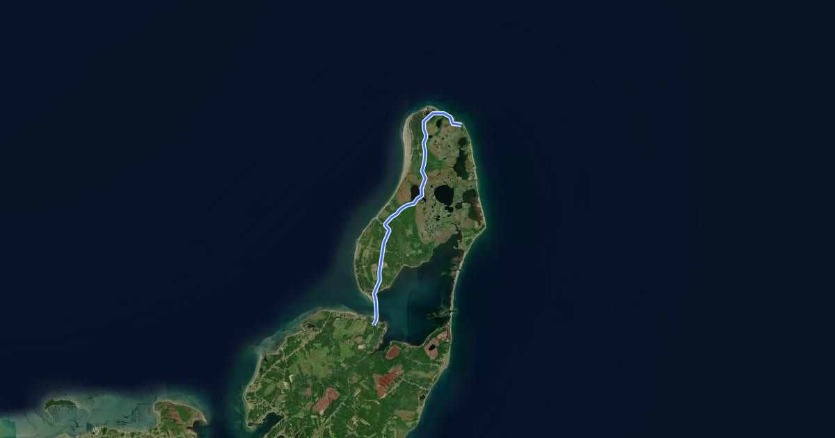 Маршрут Sentier NB Trail - Route 4 на спутниковом снимке