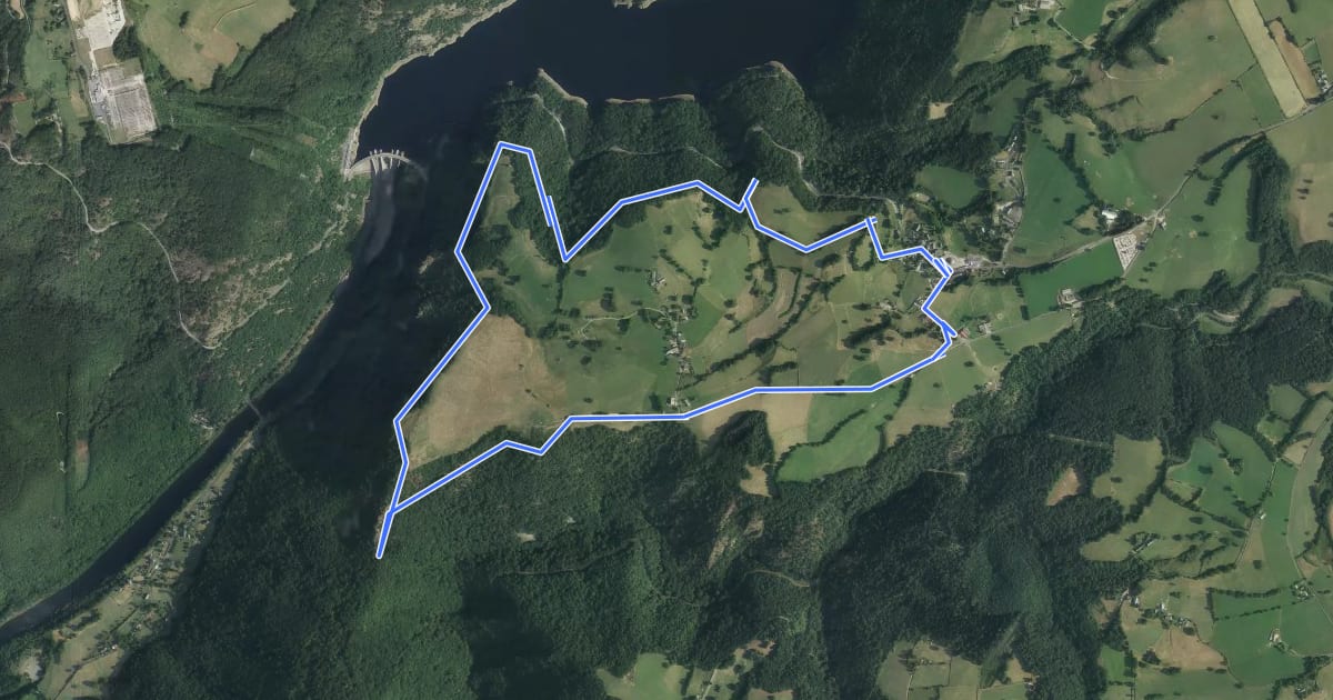 Маршрут Sentier Ornitho de l'Aigle на спутниковом снимке
