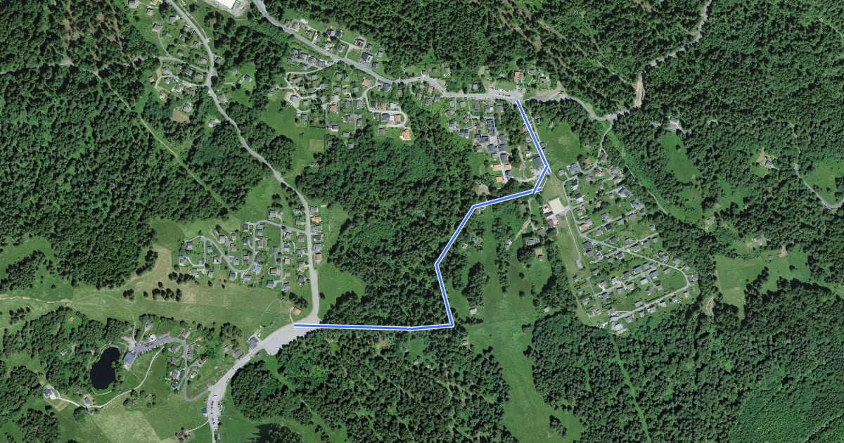 Маршрут Sentier panoramique des Paccots на спутниковом снимке
