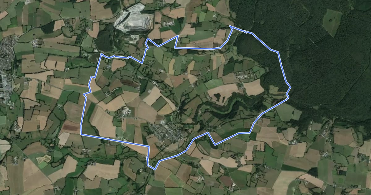 Маршрут Sentier Panoramique des Perles на спутниковом снимке