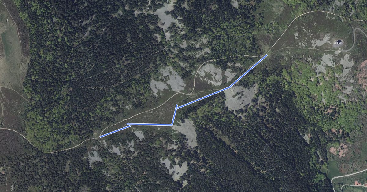 Маршрут Sentier Pilat на спутниковом снимке