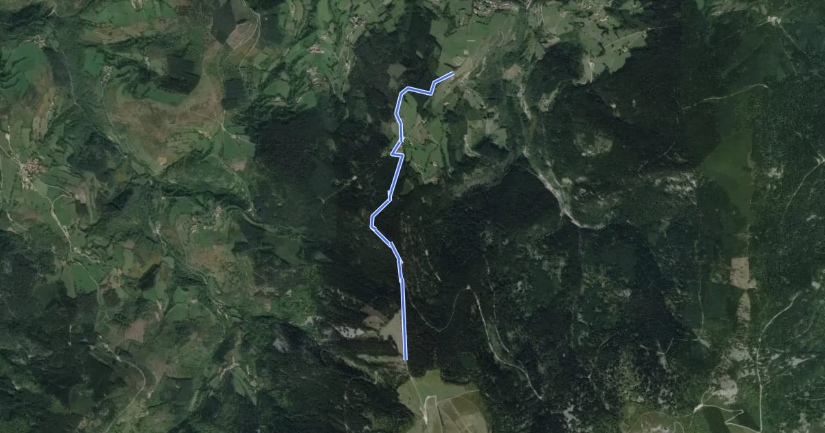 Маршрут Sentier Pilat на спутниковом снимке