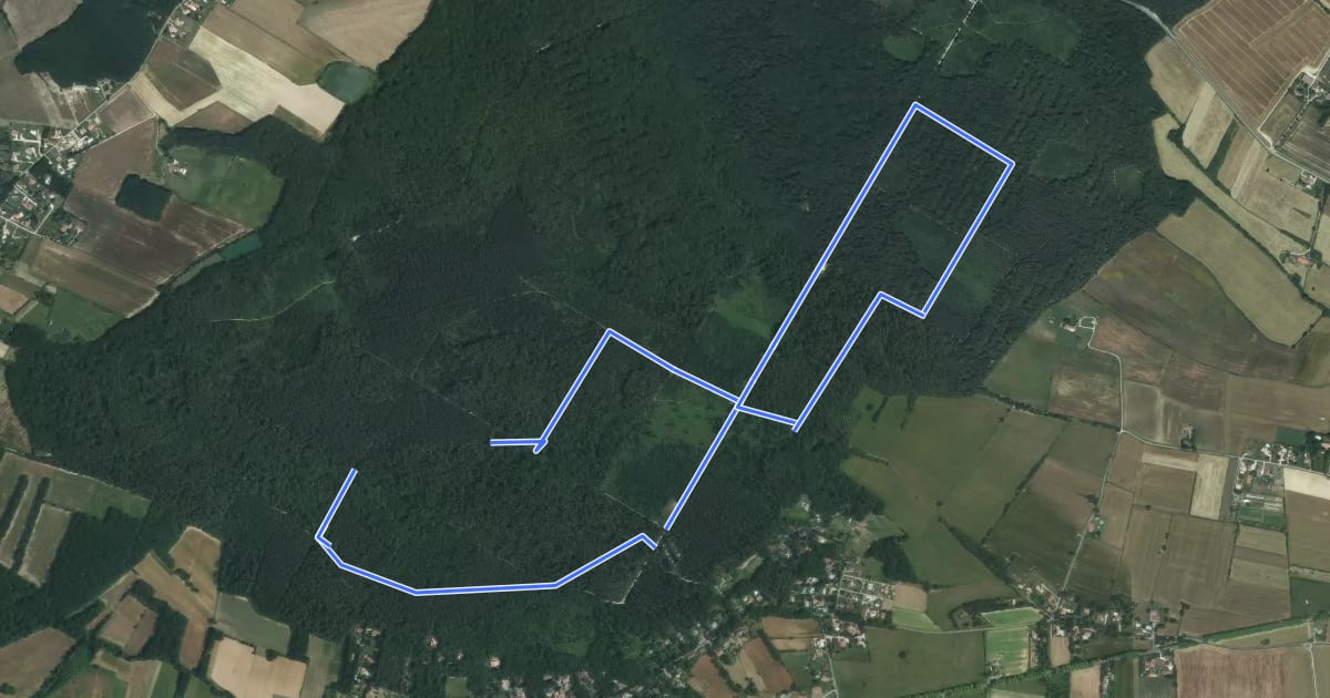 Маршрут Sentier Saint-Louis на спутниковом снимке