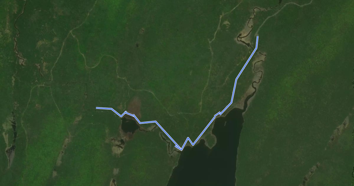 Маршрут Sentier Sutherland на спутниковом снимке