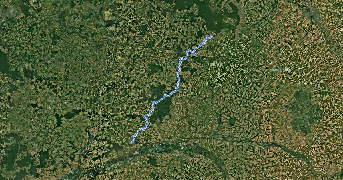 Маршрут Sentier Thibauld de Champagne на спутниковом снимке