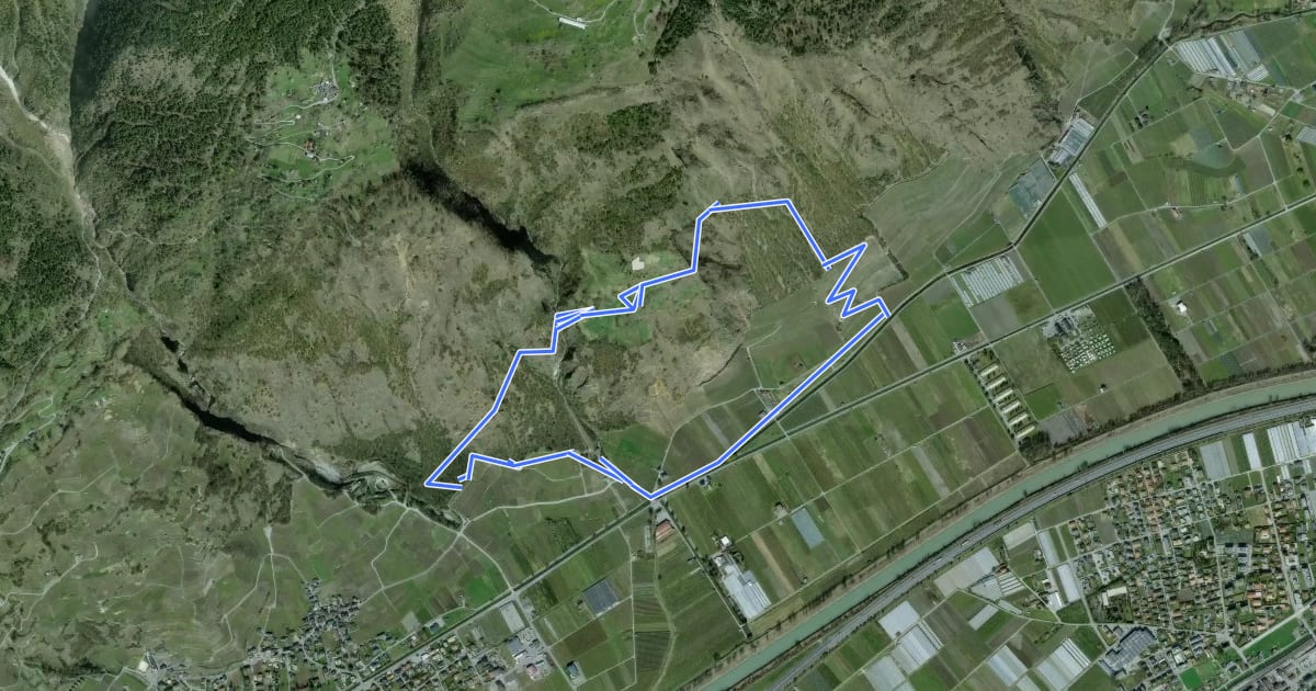 Маршрут Sentier à travers les âges на спутниковом снимке